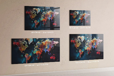 Magnetic wall board abstract map design