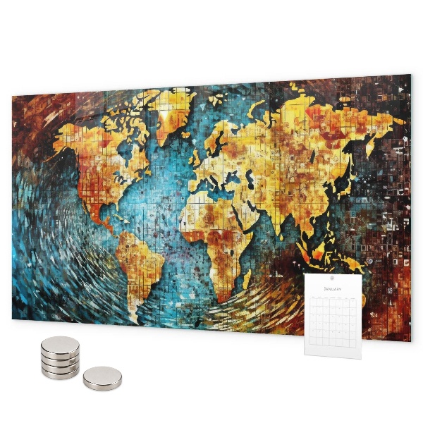 Magnetic wall board a world of chaos design