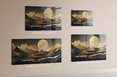 Magnetic wall board abstract landscape design
