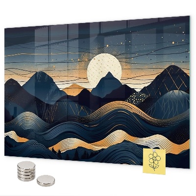 Magnetic board sunset landscape design