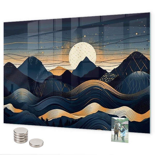 Magnetic board sunset landscape design