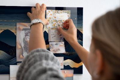 Magnetic board sunset landscape design