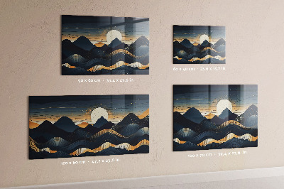 Magnetic board sunset landscape design