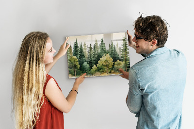 Magnetic board forest landscape design