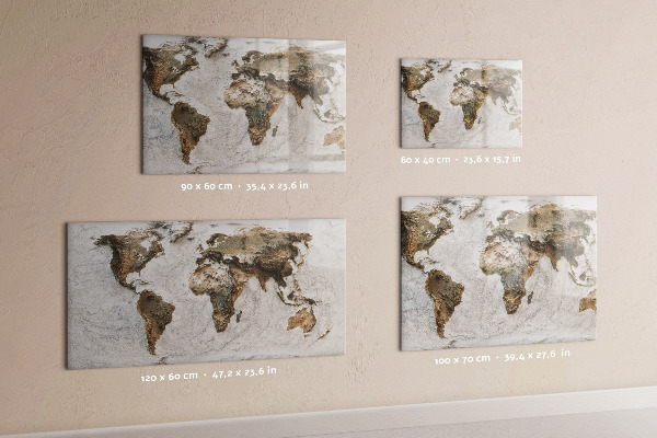 Magnetic board featuring an Old world map design