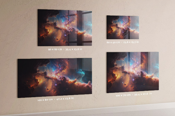 Magnetic board for wall the world of stars and space design