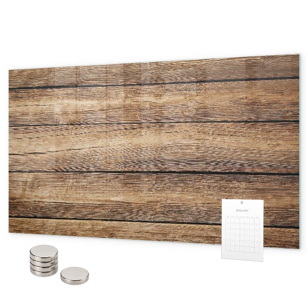 Magnetic board for wall wooden finish