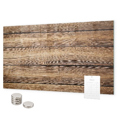 Magnetic board for wall wooden finish