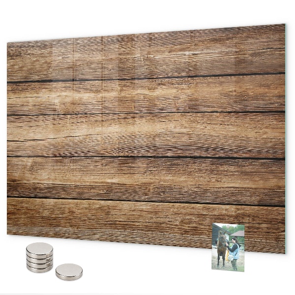 Magnetic board for wall wooden finish