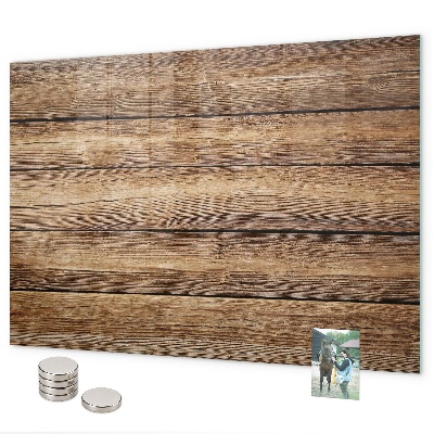 Magnetic board for wall wooden finish