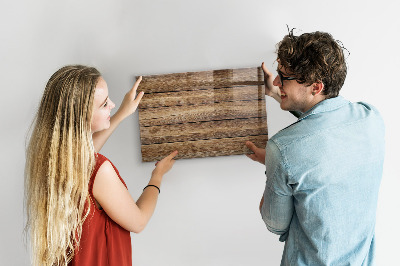 Magnetic board for wall wooden finish