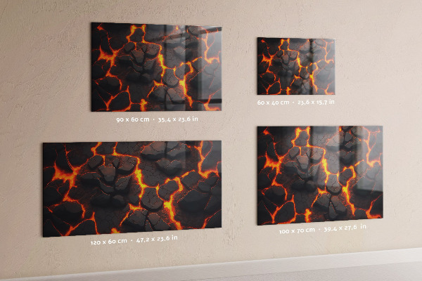Magnetic wall board lava volcano design