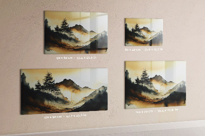 Magnetic board abstract landscape print