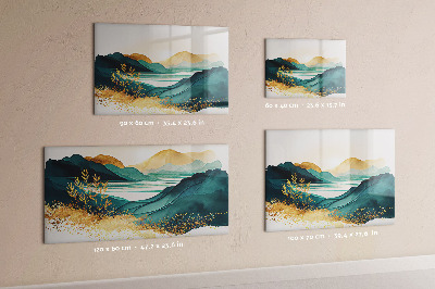 Magnetic wall board mountain landscape design