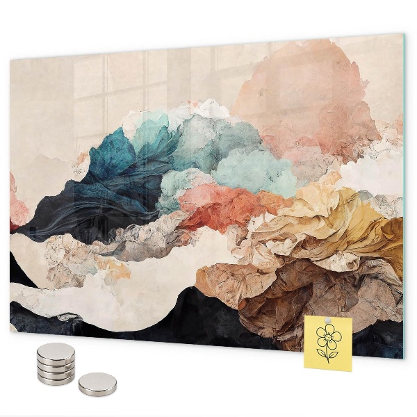 Magnetic board abstract landscape print