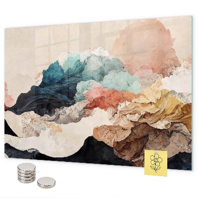 Magnetic board abstract landscape print