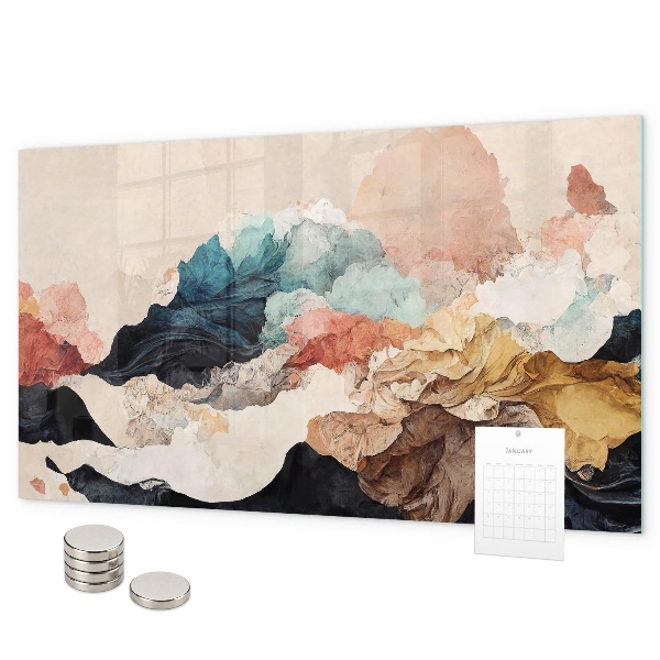Magnetic board abstract landscape print