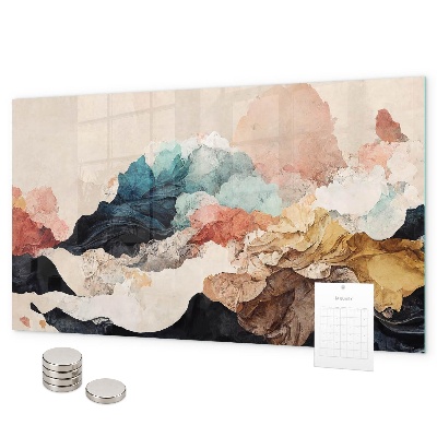 Magnetic board abstract landscape print