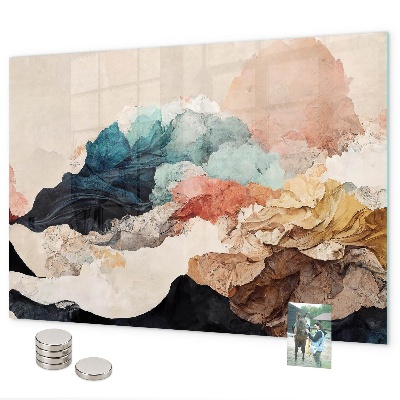 Magnetic board abstract landscape print