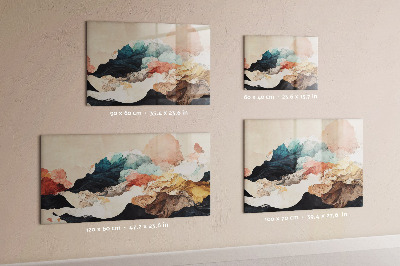 Magnetic board abstract landscape print