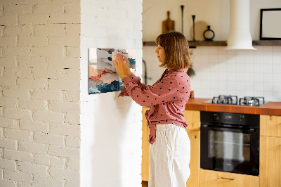 Magnetic board for wall abstract landscape design