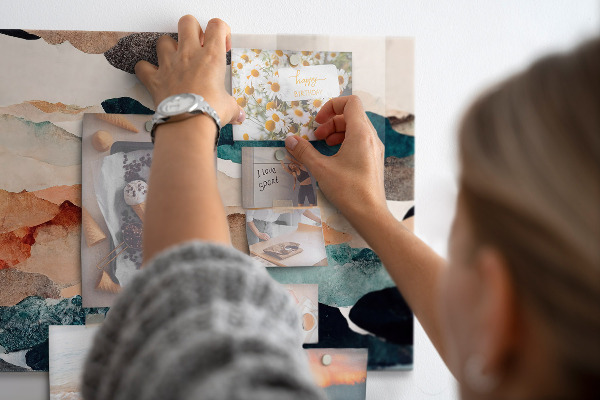Magnetic board for wall abstract landscape design