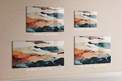 Magnetic board for wall abstract landscape design