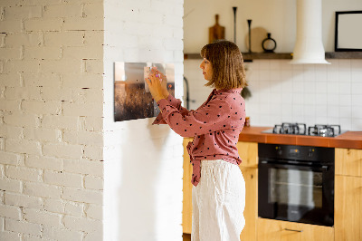 Magnetic board for wall sunrise in the field