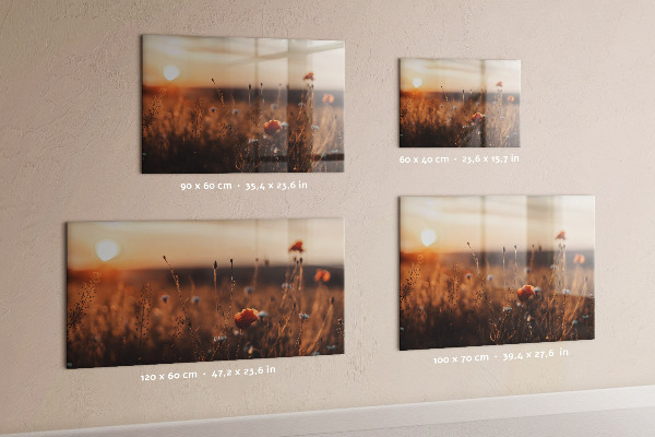 Magnetic board for wall sunrise in the field