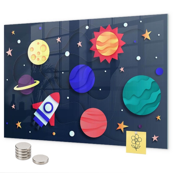 Magnetic board for wall children's space design