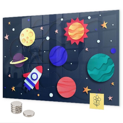 Magnetic board for wall children's space design