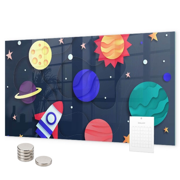 Magnetic board for wall children's space design