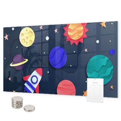 Magnetic board for wall children's space design