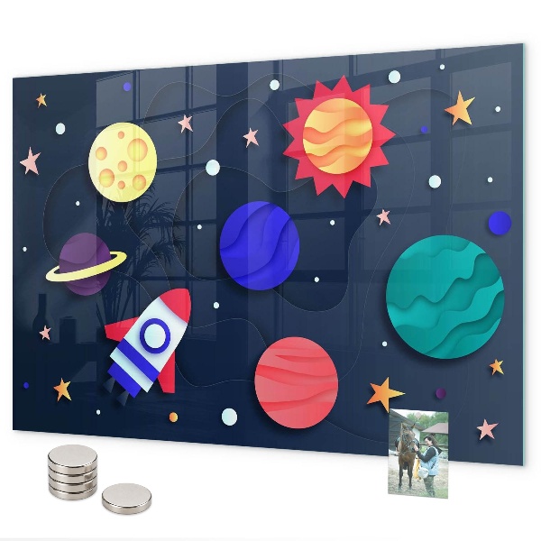 Magnetic board for wall children's space design