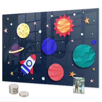 Magnetic board for wall children's space design