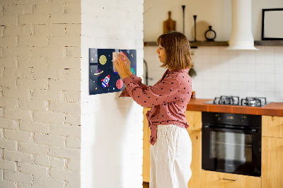 Magnetic board for wall children's space design