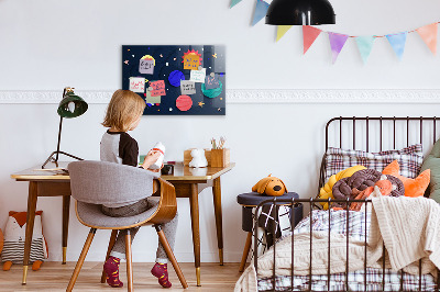 Magnetic board for wall children's space design