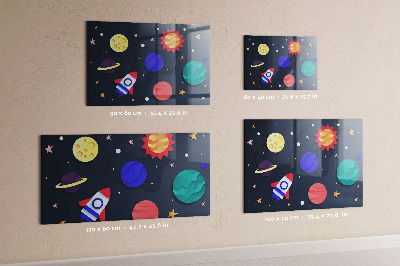 Magnetic board for wall children's space design