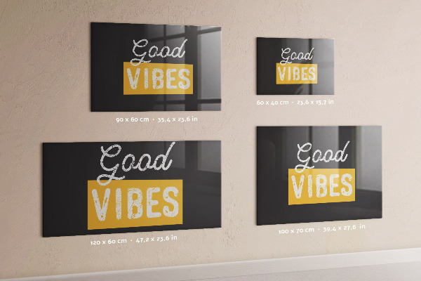 Magnetic wall board with motivational quote