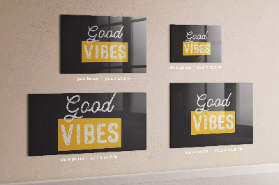 Magnetic wall board with motivational quote