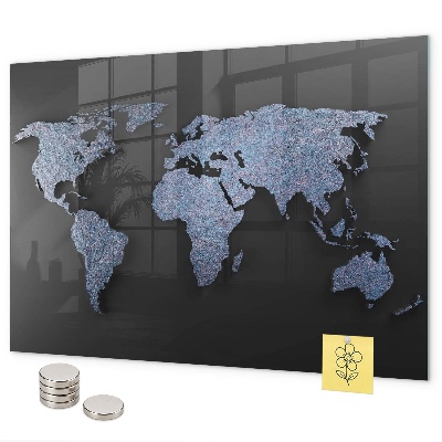 3D world map magnetic board
