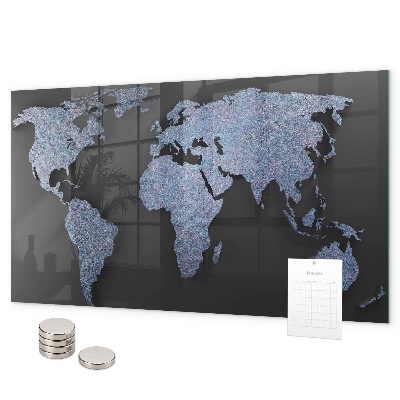 3D world map magnetic board