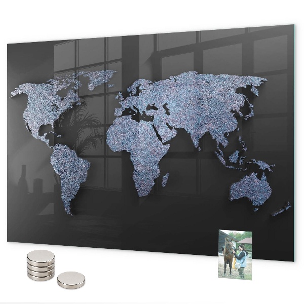 3D world map magnetic board