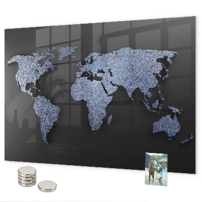 3D world map magnetic board