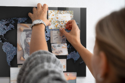 3D world map magnetic board