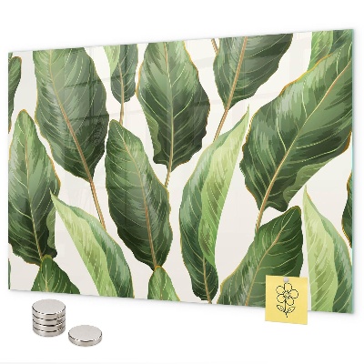 Magnetic board for wall palm leaves pattern