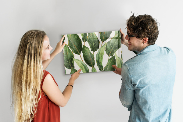 Magnetic board for wall palm leaves pattern