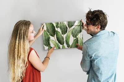 Magnetic board for wall palm leaves pattern