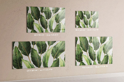 Magnetic board for wall palm leaves pattern