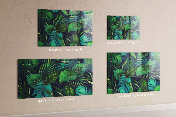 Magnetic board with exotic leaves design